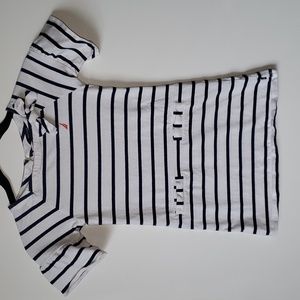 Nautical cotton girl's dress